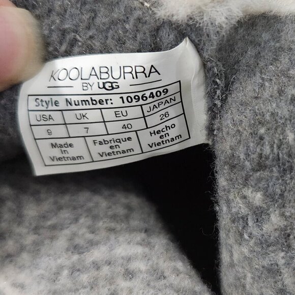 Koolaburra By Ugg Sz 9 Gray Suede Button Boots 9M Faux Fur Mid Calf - Picture 4 of 5